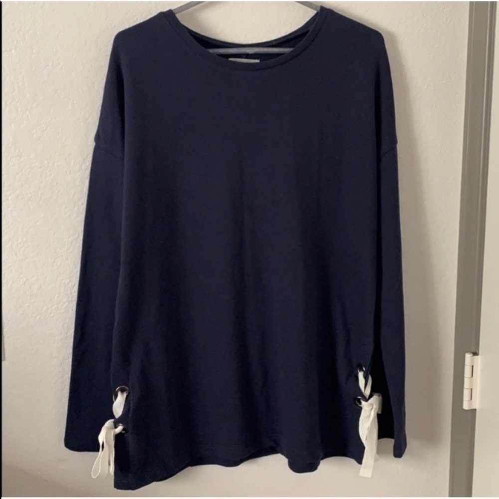 Caslon Lace-Up Sides Sweatshirt